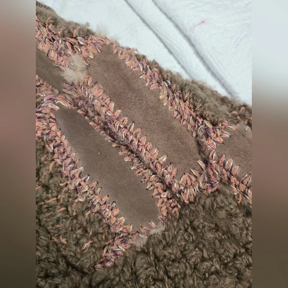 Vintage Norma Canada Womens Mink Fur Wool Yarn Coat Cabincore - Picture 5 of 11